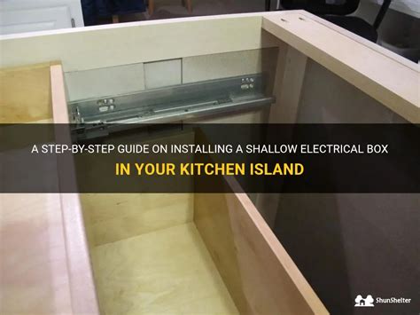 shallow electrical box for kitchen island|kitchen island receptacle location.